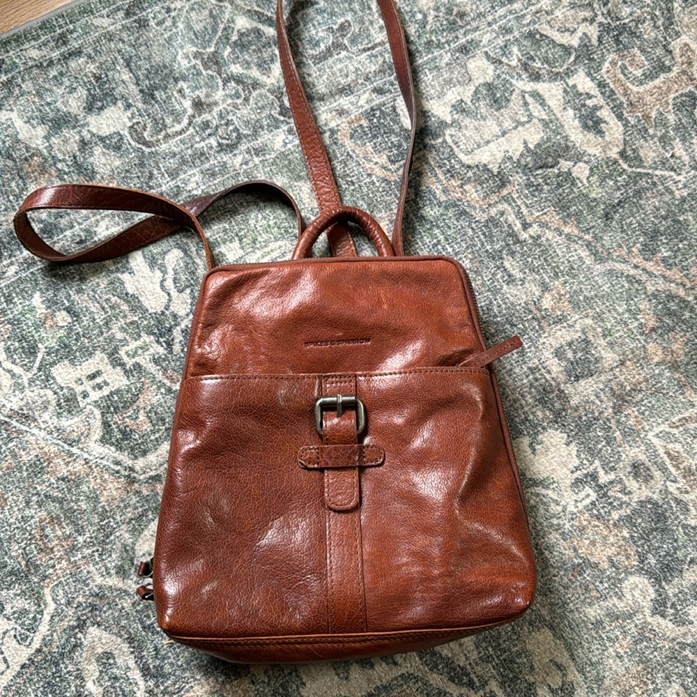Spikes and Sparrow brown backpack